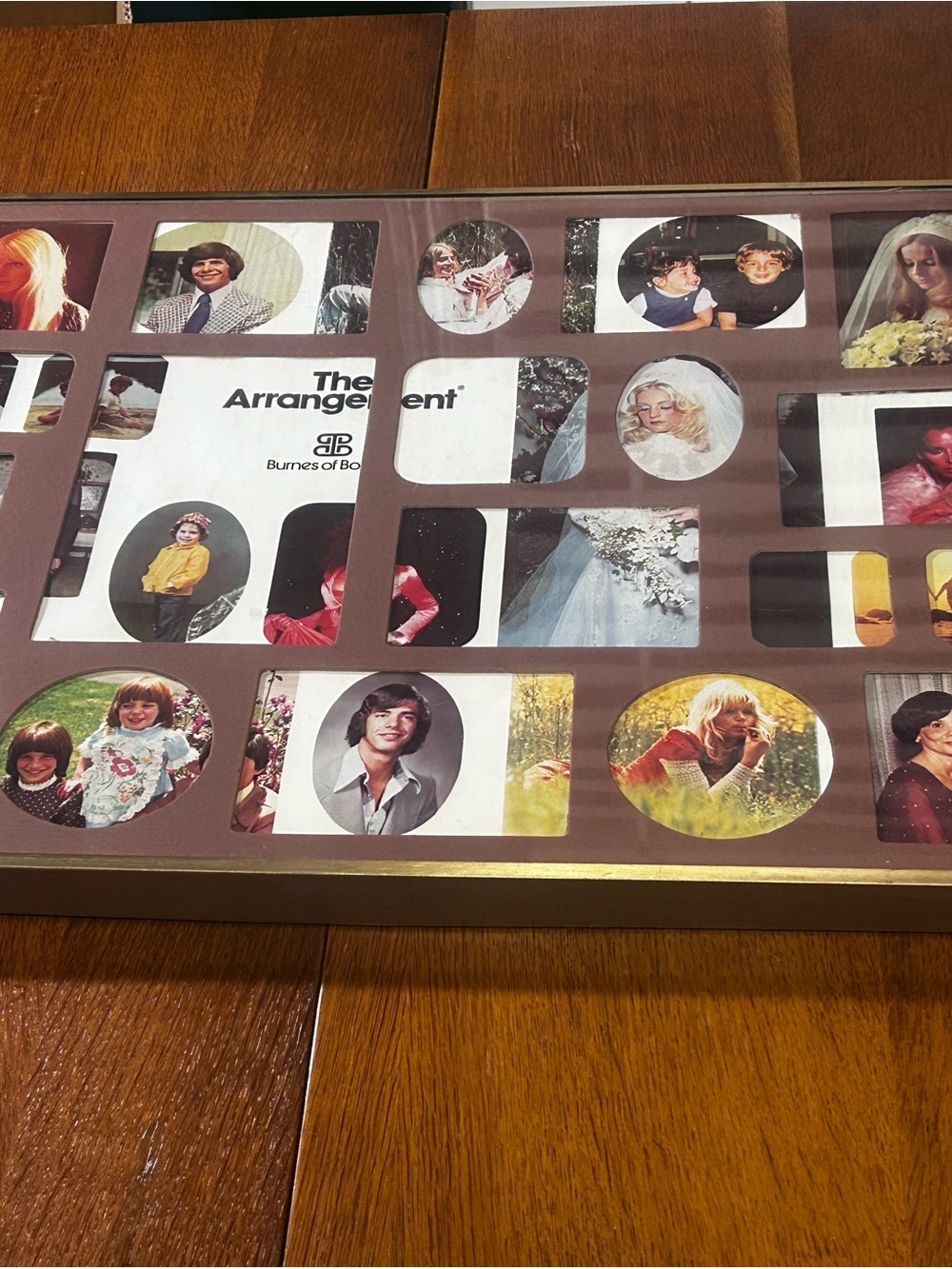 Burnes Of Boston Brown Frame with Gold Trim Multi-Opening Layout